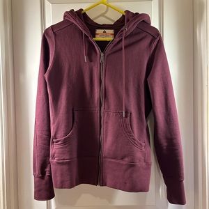 American Giant Classic Full Zip Hoodie  Burgundy.
